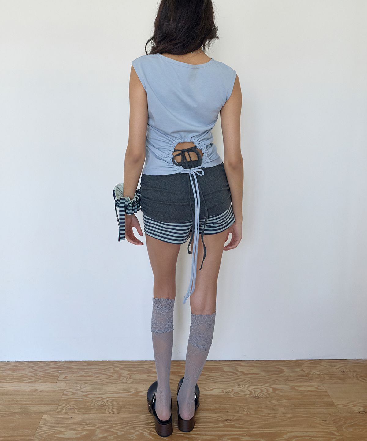페이네틱(PAINETIC) Back Tied Top (BLUE)