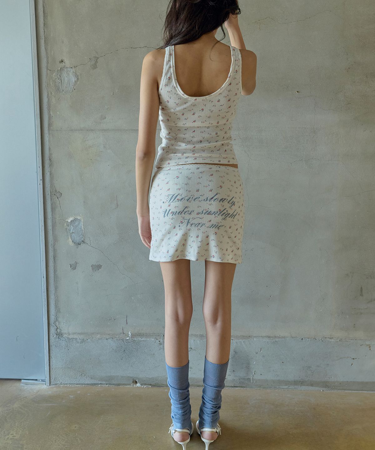 페이네틱(PAINETIC) Lace-Trim Printed Cami (IVORY)