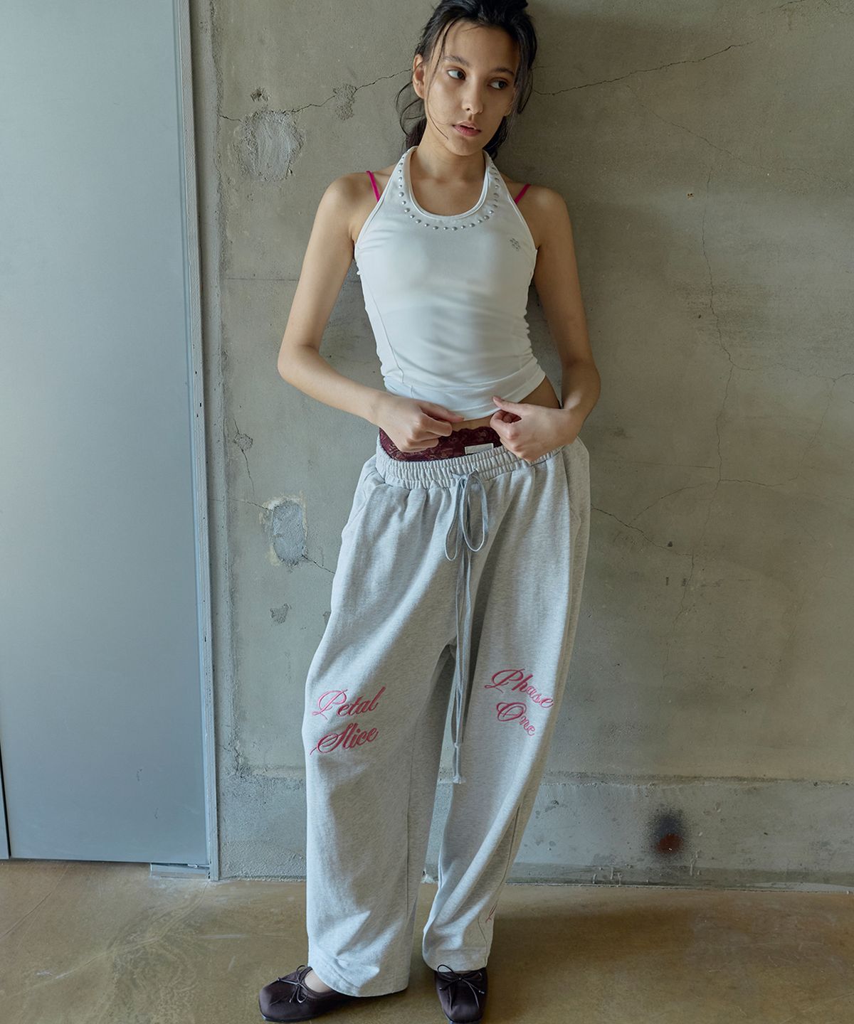 페이네틱(PAINETIC) Studded Halterneck Top (WHITE)