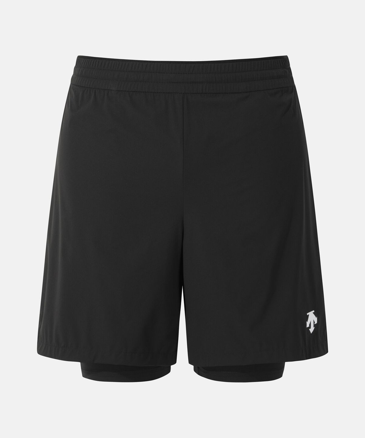 데상트(DESCENTE) 남성 엔지니어드 런 7인치 2IN1 쇼츠 블랙 SR321RHP73