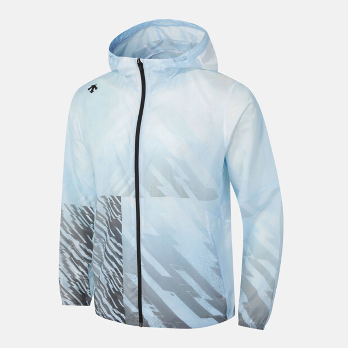 데상트(DESCENTE) 남성 엔지니어드 런 경량 바람막이 자켓 스카이 블루 SR321RWB81