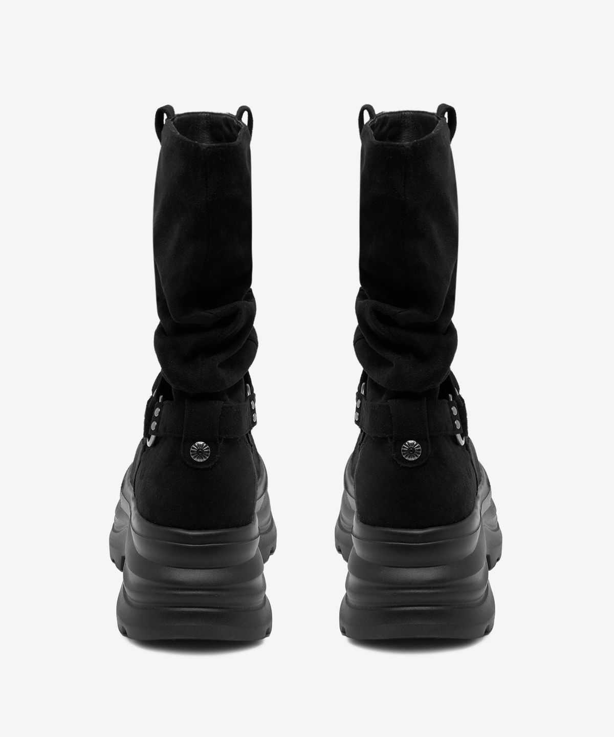 오찌(OTZ) 3300 슬라우치 플랫폼 스웨이드 부츠 블랙 OZPUGA393B