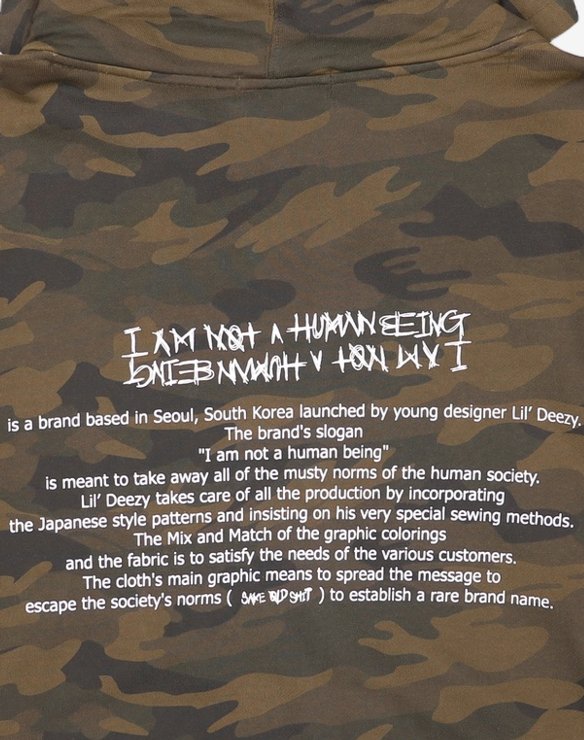 아임낫어휴먼비잉(I AM NOT A HUMAN BEING) 후드 집업 L