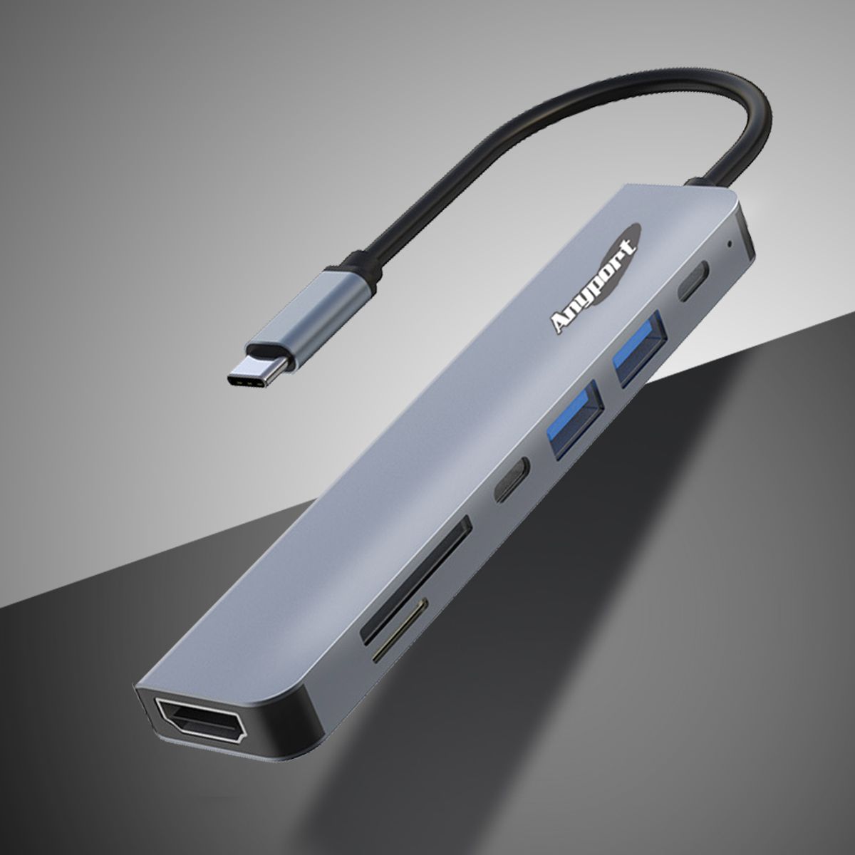 애니포트(ANYPORT) AP-TC71UHP USB3.0 카드리더 OTT지원 C타입허브 모니터확장