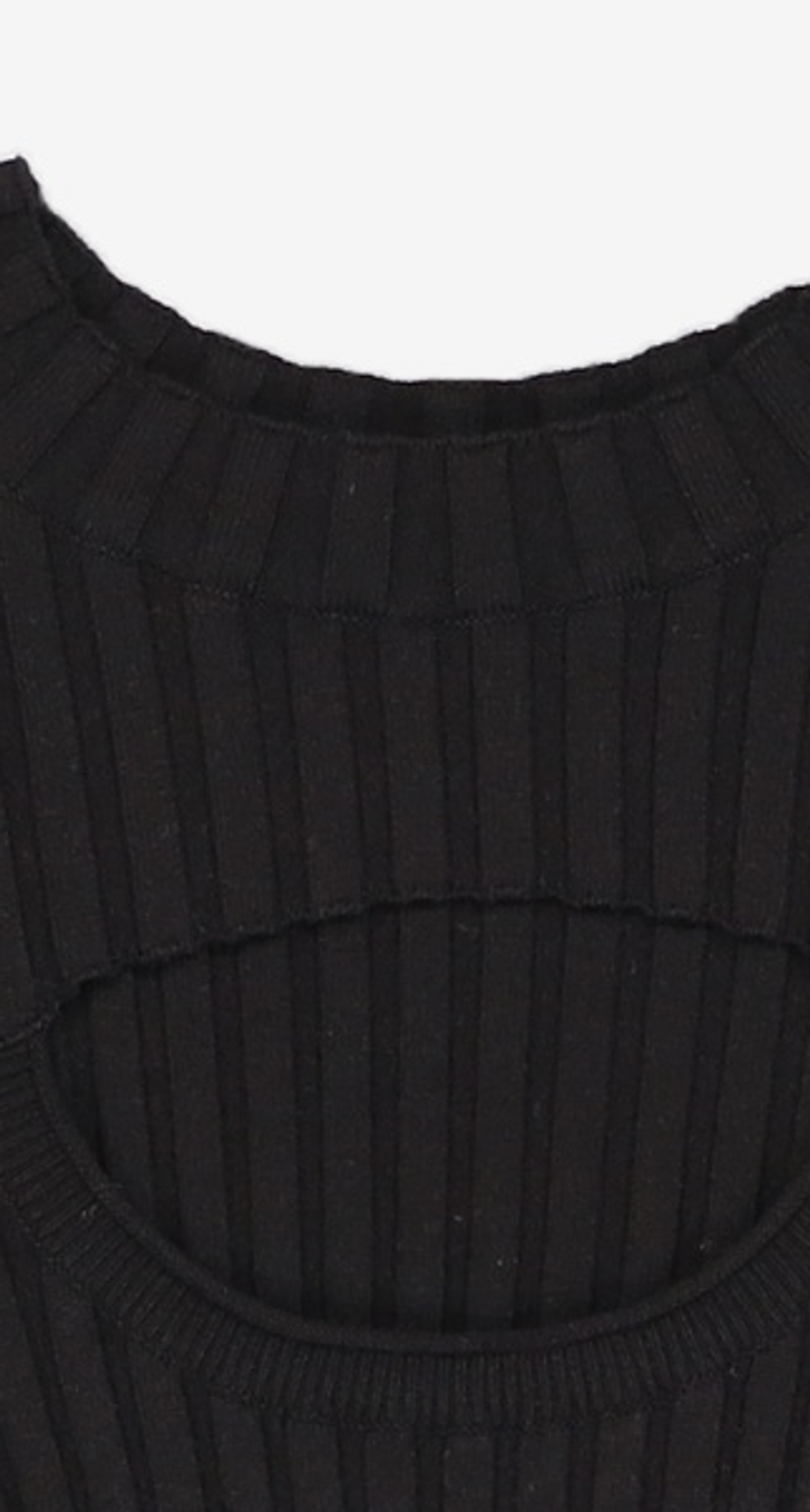 다이애그널(DIAGONAL) RIBBED HOLE KNIT (black) XL