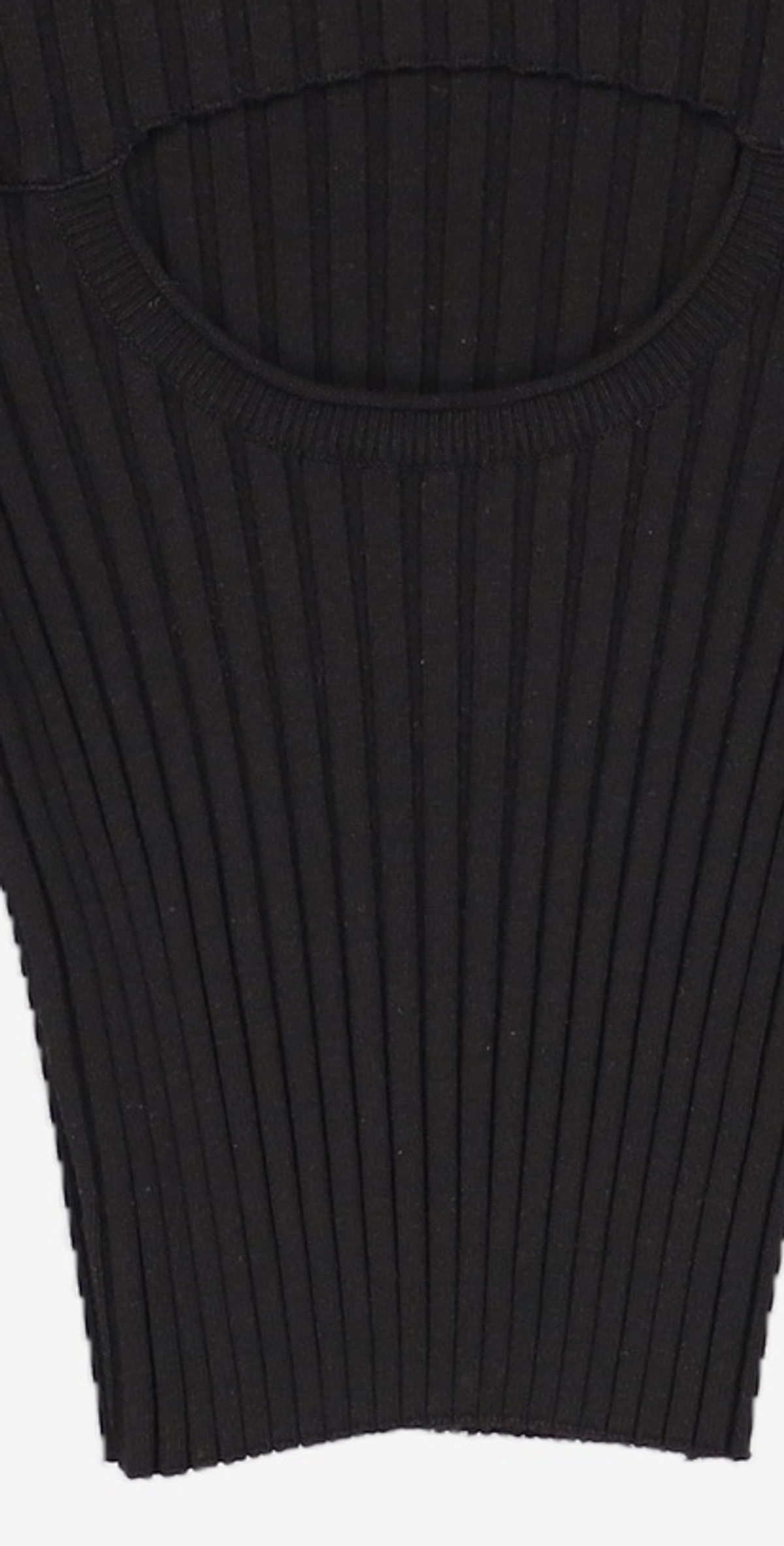 다이애그널(DIAGONAL) RIBBED HOLE KNIT (black) XL