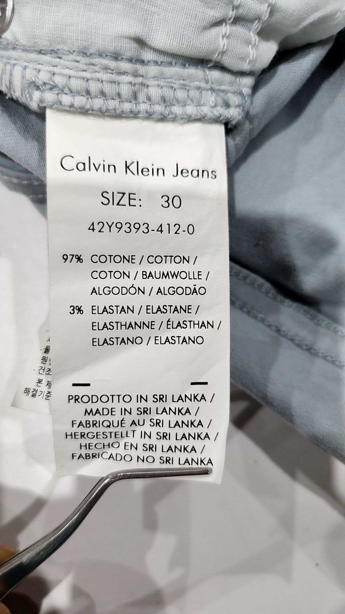 캘빈클라인 진(CALVIN KLEIN JEANS) 청/데님 팬츠 30