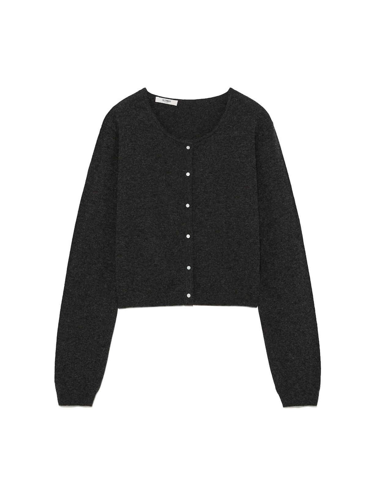 글로니(GLOWNY) G CLASSIC LOOSE FIT CARDIGAN (CHARCOAL)