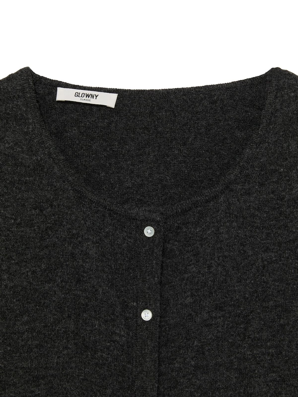 글로니(GLOWNY) G CLASSIC LOOSE FIT CARDIGAN (CHARCOAL)