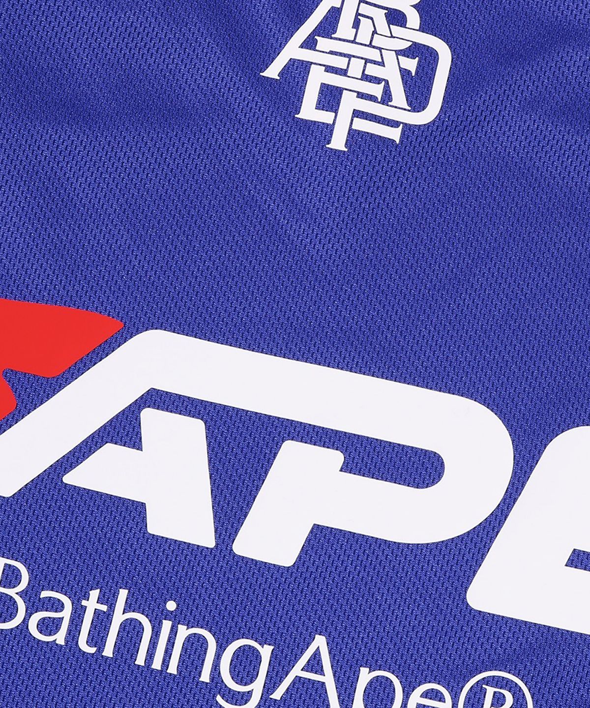 베이프(BAPE) 사커 로고 웜 업 릴렉스드 핏 롱슬리브 티셔츠(M) BLUE