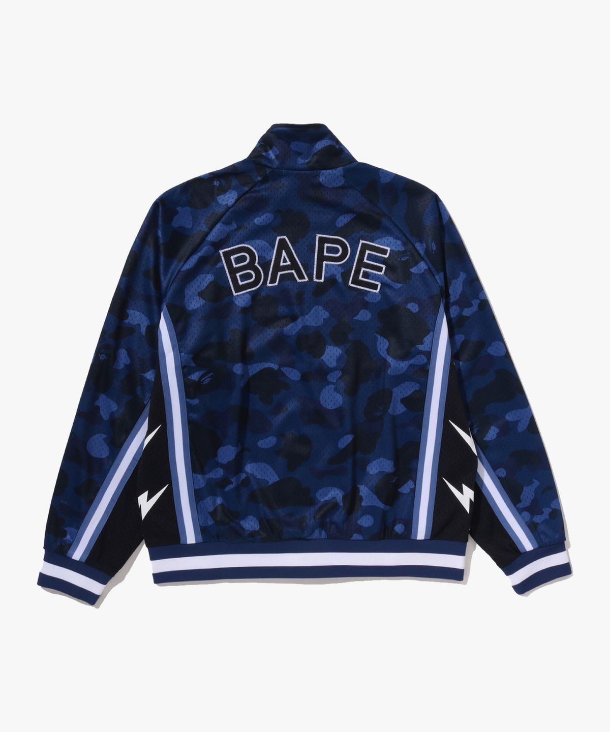 베이프(BAPE) 컬러 카모 메쉬 릴렉스드 핏 트랙 자켓(M) NAVY