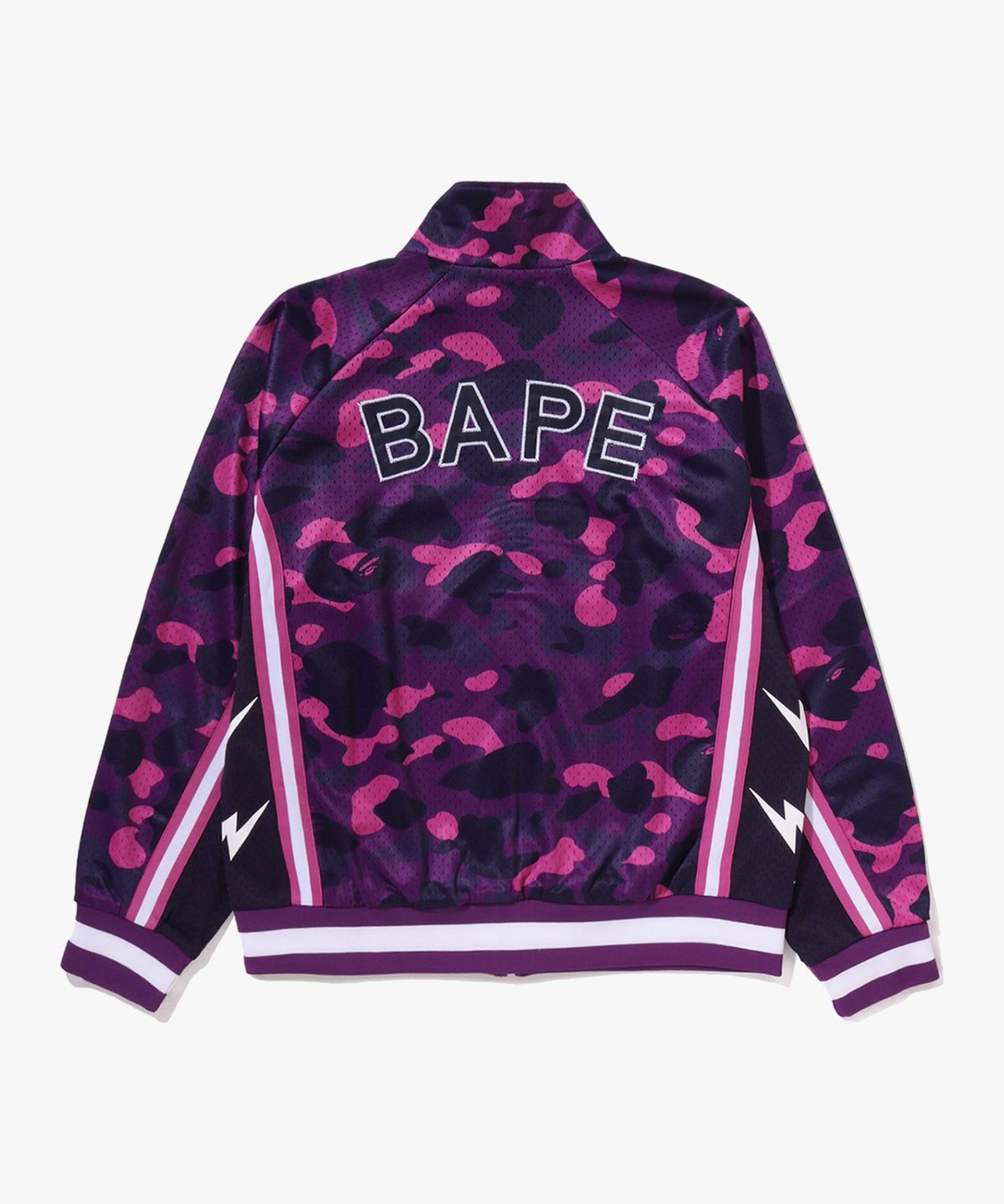 베이프(BAPE) 컬러 카모 메쉬 릴렉스드 핏 트랙 자켓(M) PURPLE