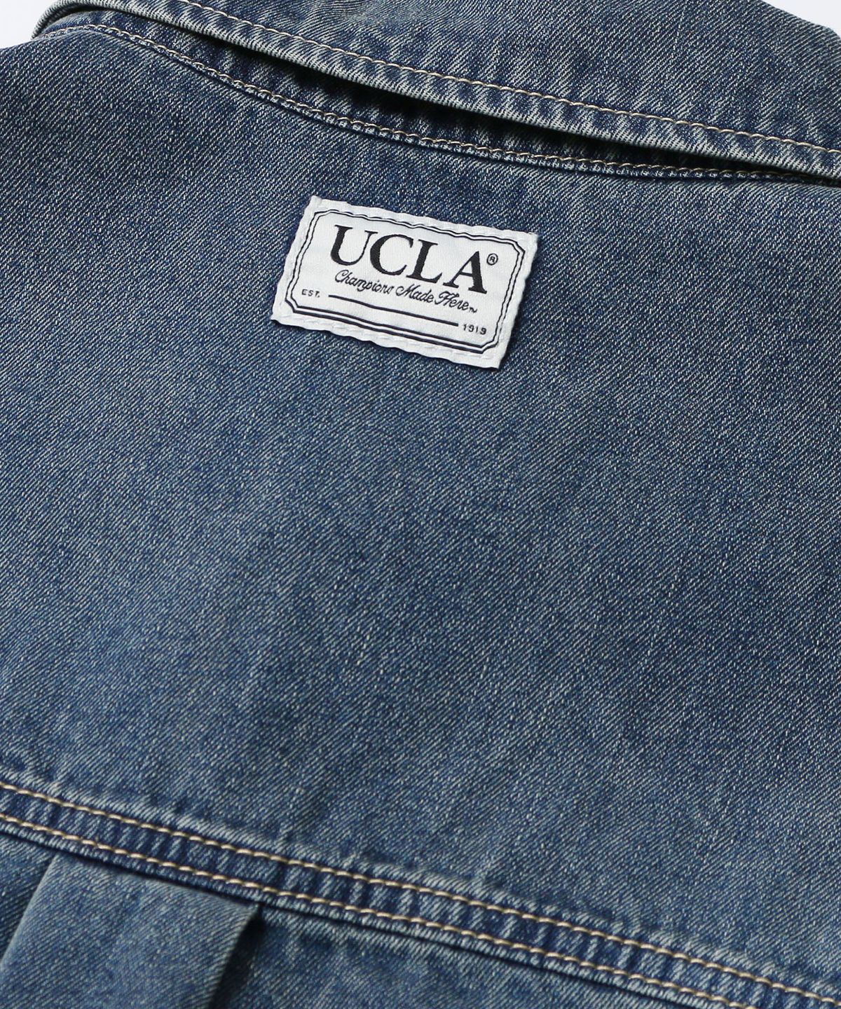 유씨엘에이(UCLA) 남녀공용 원 포켓 바이오 워싱 데님 셔츠[INDIGO](UC8LS20)