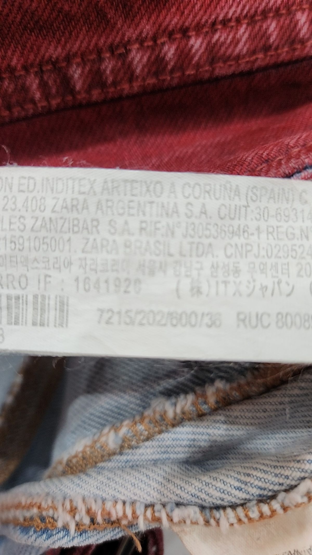 자라(ZARA) 청/데님 팬츠 36