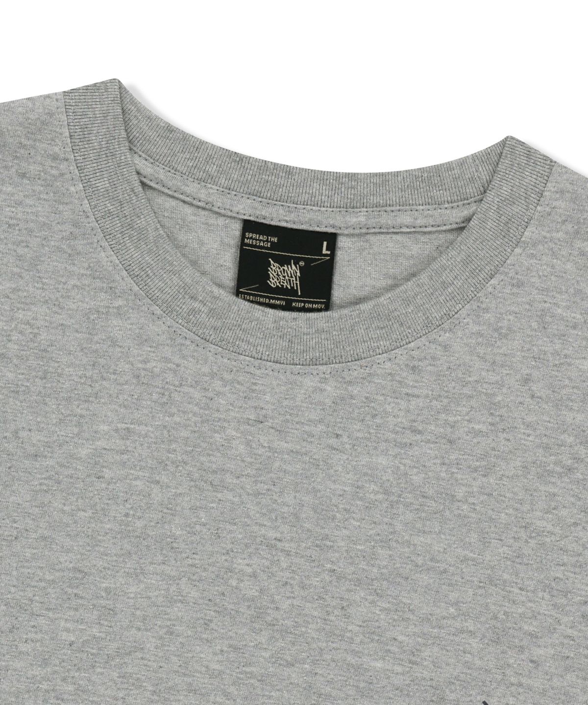 브라운브레스(BROWNBREATH) BB 20TH VIBE GRAPHIC TEE - MELANGE GREY