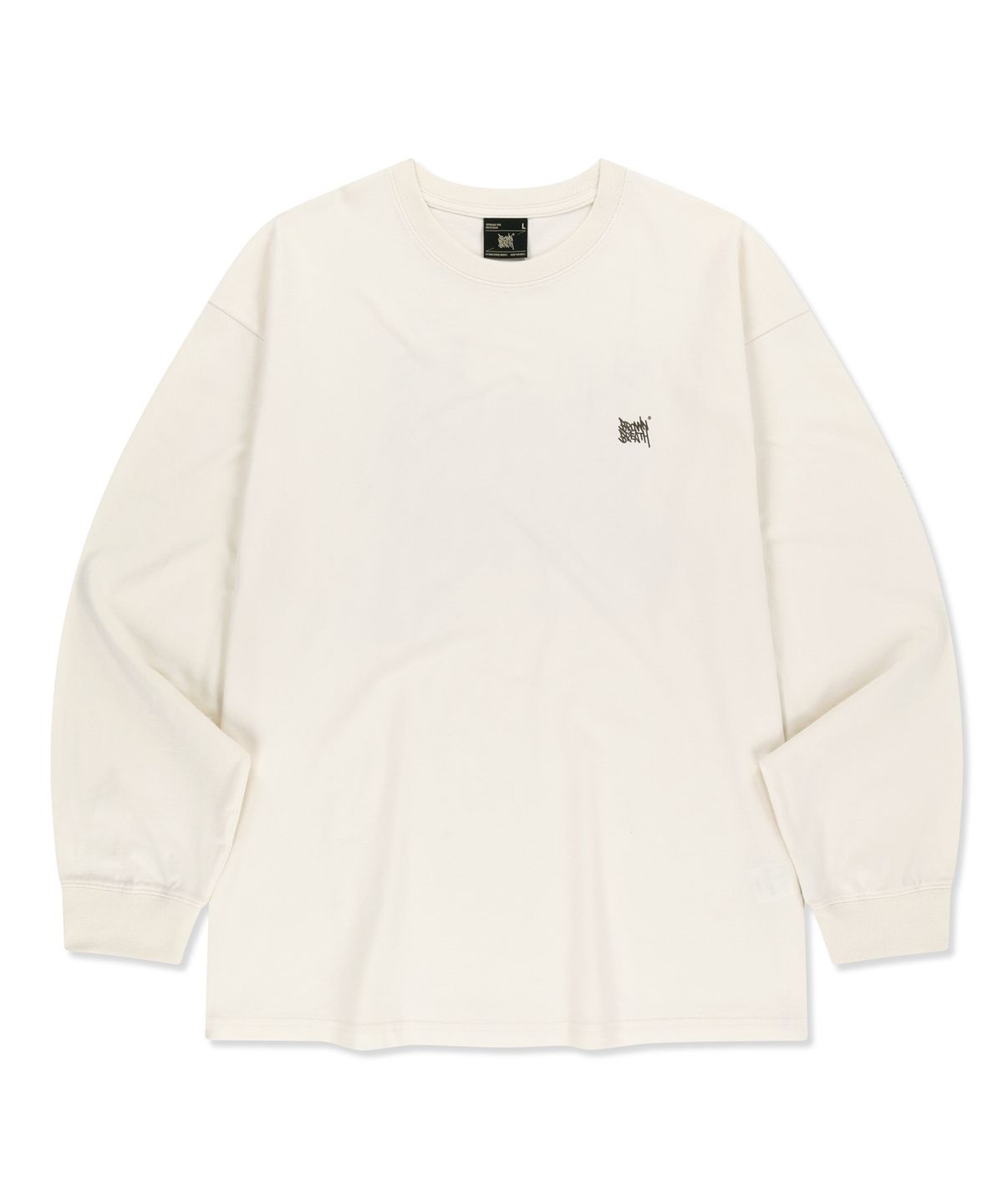브라운브레스(BROWNBREATH) BB 20TH MESSAGE TAG LONGSLEEVE - CREAM