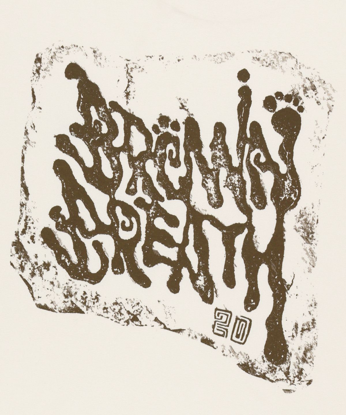 브라운브레스(BROWNBREATH) BB 20TH MESSAGE TAG LONGSLEEVE - CREAM