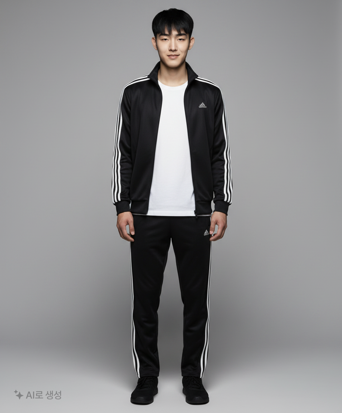 아디다스(ADIDAS) 테이퍼드 3S 팬츠 - 블랙:화이트 / DU1804 M