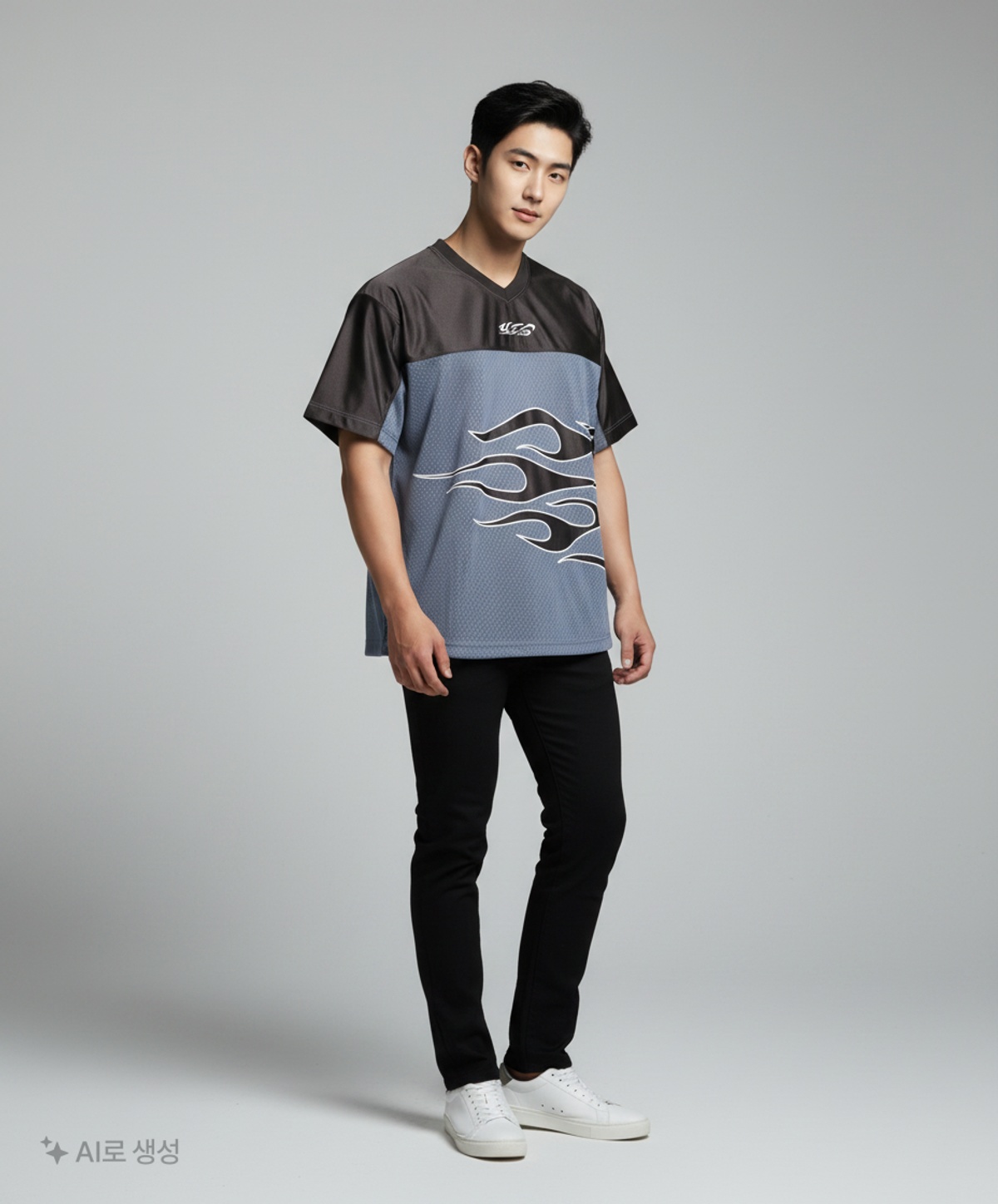 예스아이씨(YESEYESEE) Y.E.S Satin Football Tee Black S