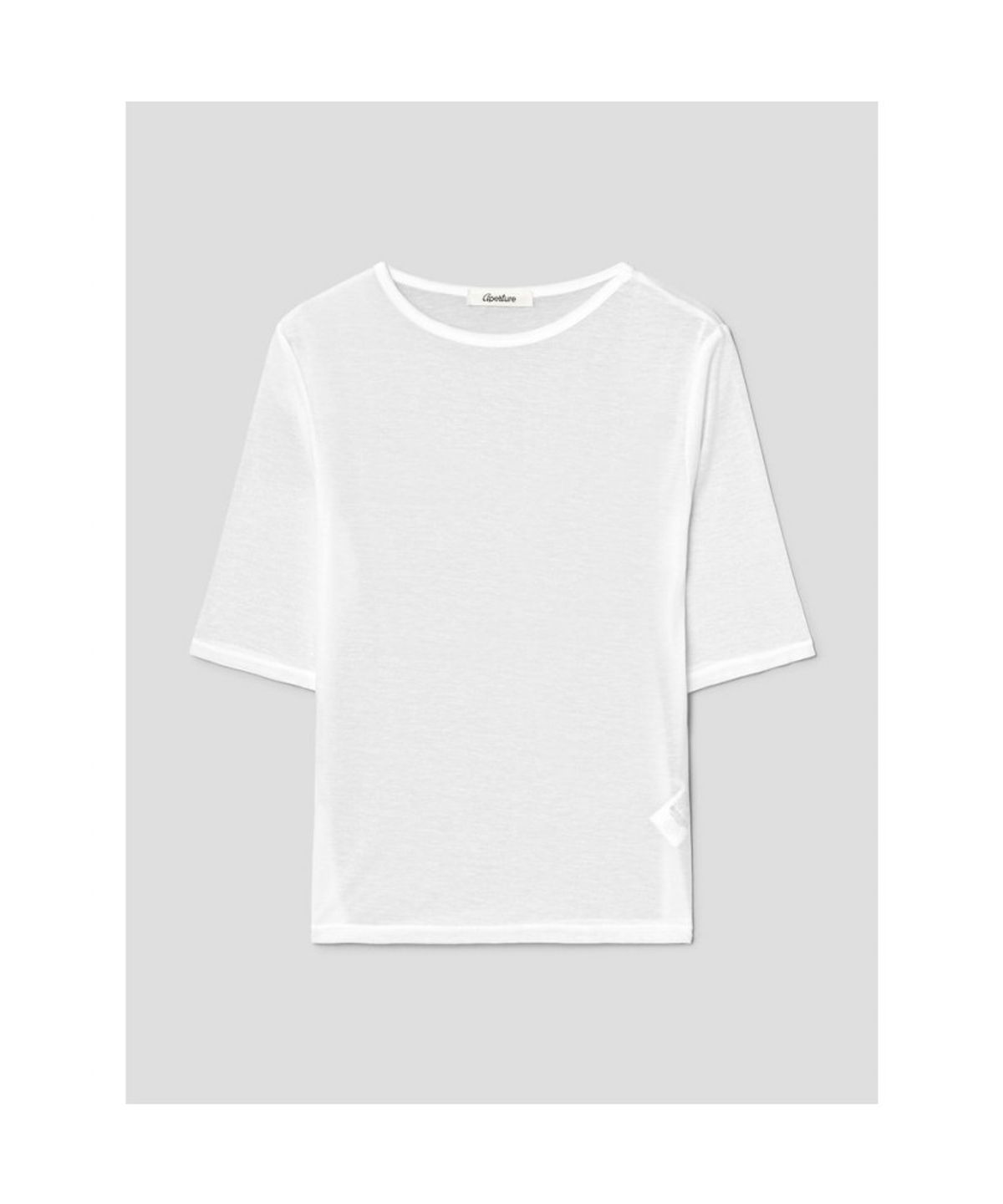 디애퍼처(THE APERTURE) Sheer Fitted Top  White (TA6742A061)