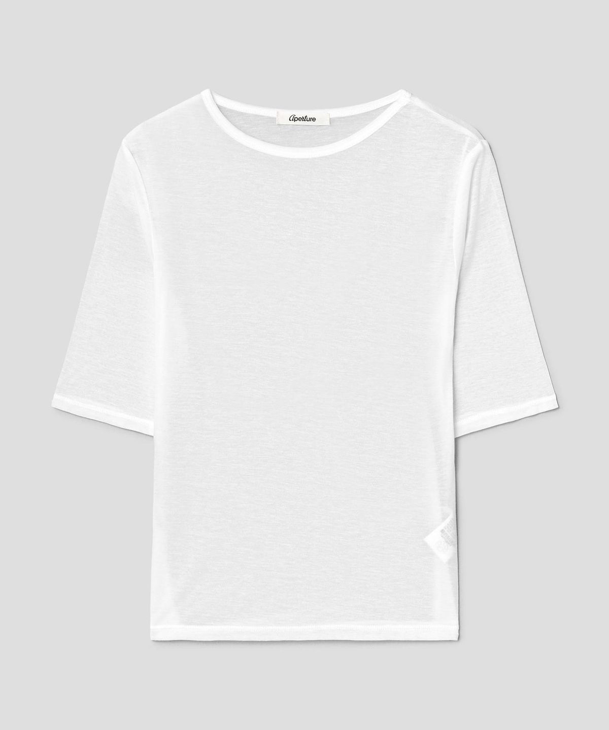 디애퍼처(THE APERTURE) Sheer Fitted Top  White (TA6742A061)