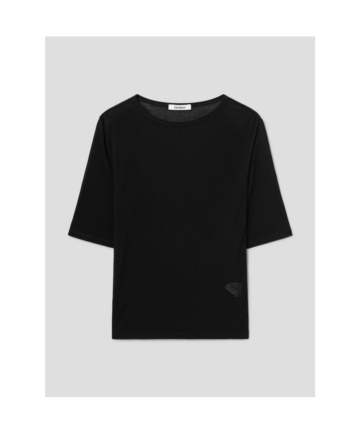 디애퍼처(THE APERTURE) Sheer Fitted Top  Black (TA6742A065)