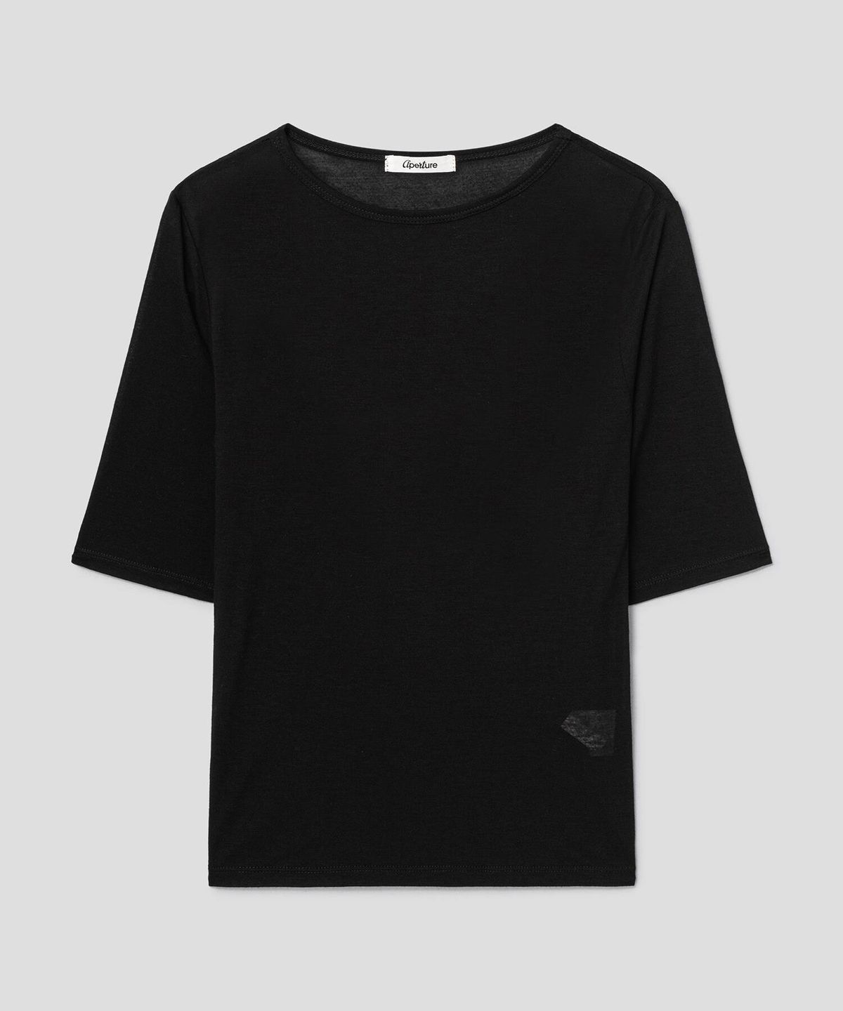 디애퍼처(THE APERTURE) Sheer Fitted Top  Black (TA6742A065)