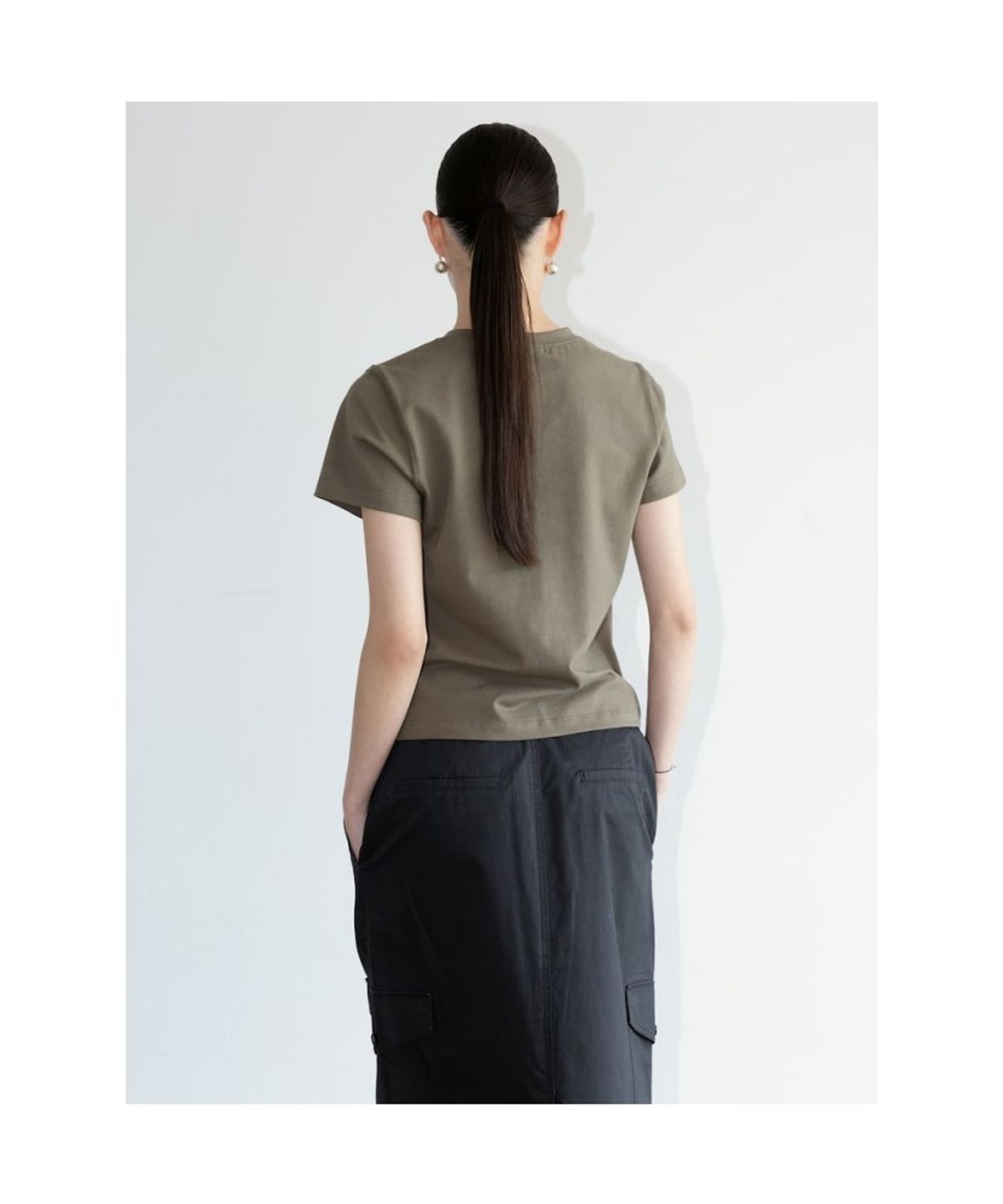 디애퍼처(THE APERTURE) Aj TShirt  Khaki (TA6742A16H)