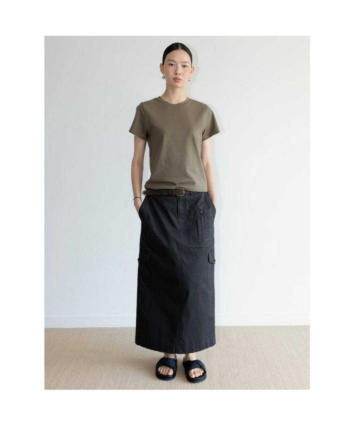 디애퍼처(THE APERTURE) Aj TShirt  Khaki (TA6742A16H)