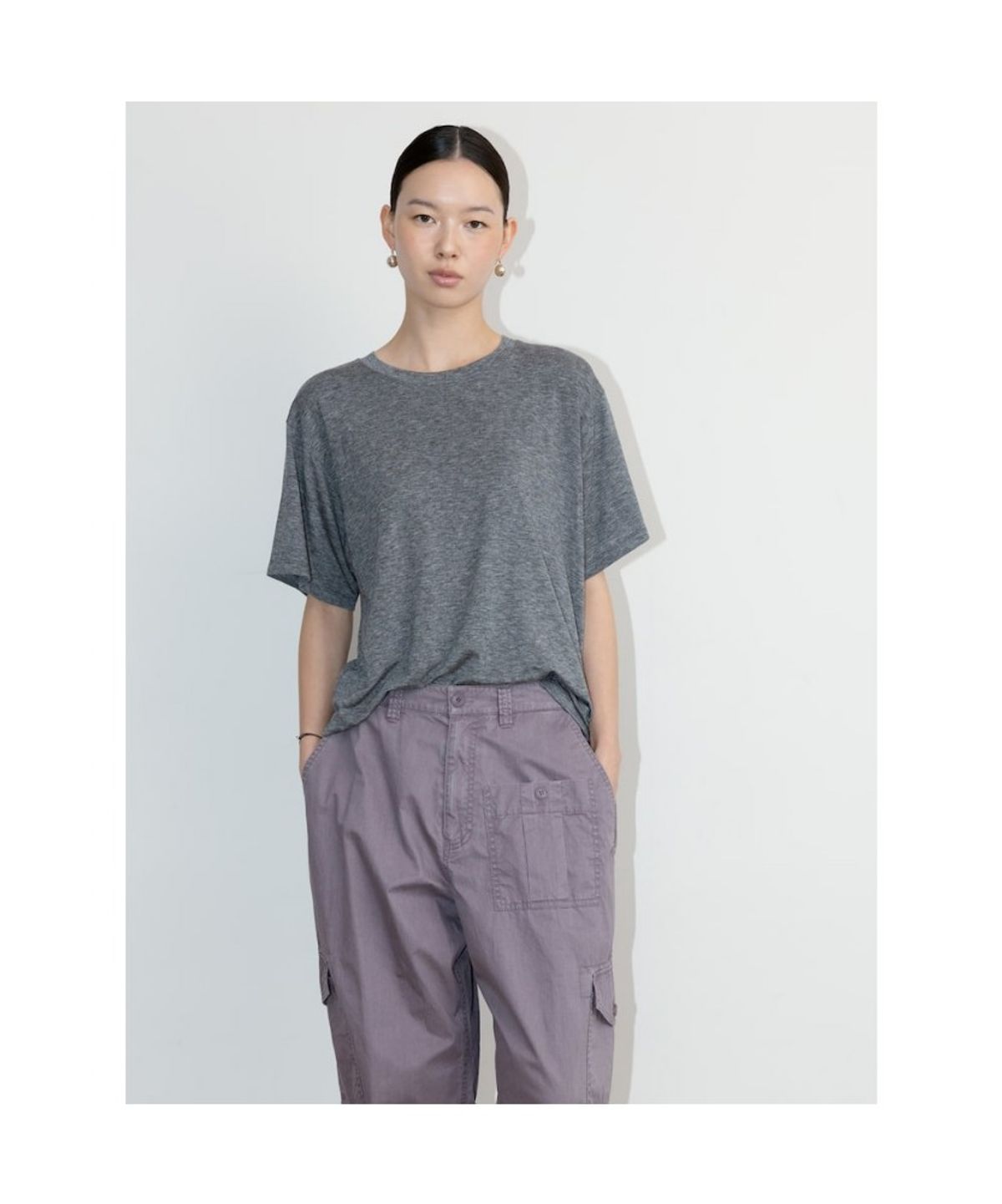 디애퍼처(THE APERTURE) Over Josh TShirt  Grey (TA6742A143)