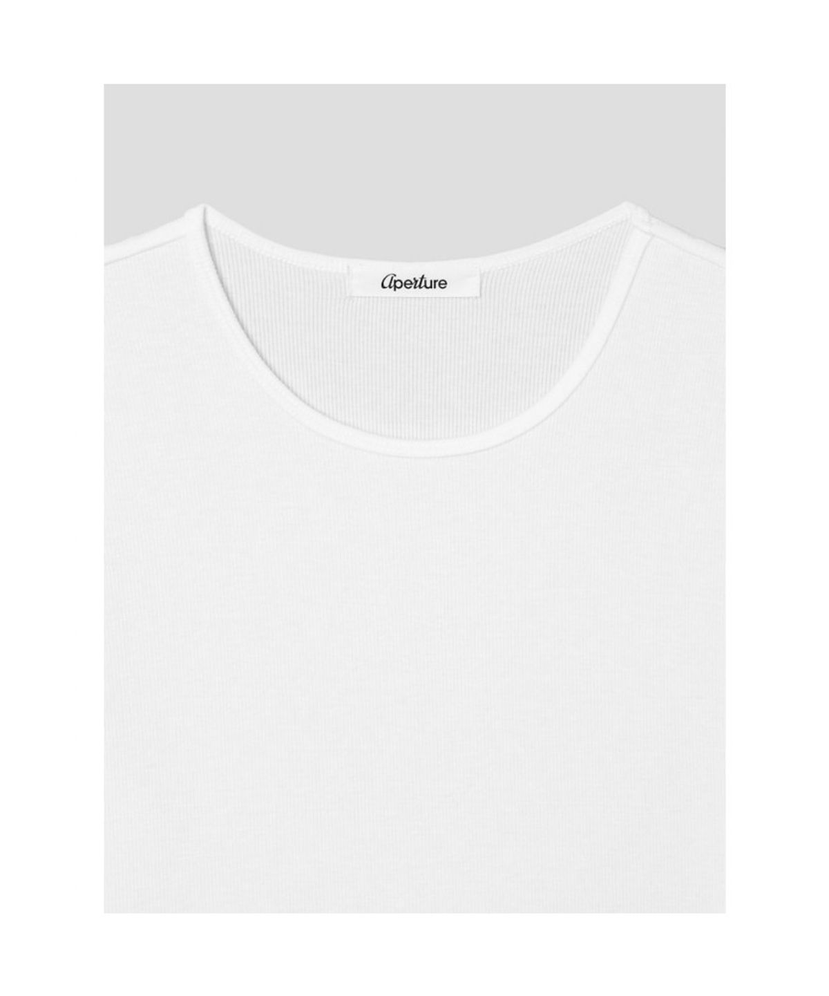 디애퍼처(THE APERTURE) Fresco Ribbed Top  White (TA6742A151)