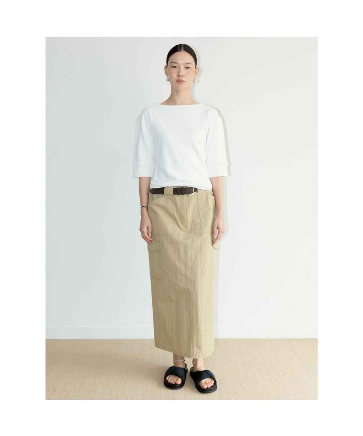 디애퍼처(THE APERTURE) Nelson BoatNeck Top  White (TA6741A021)