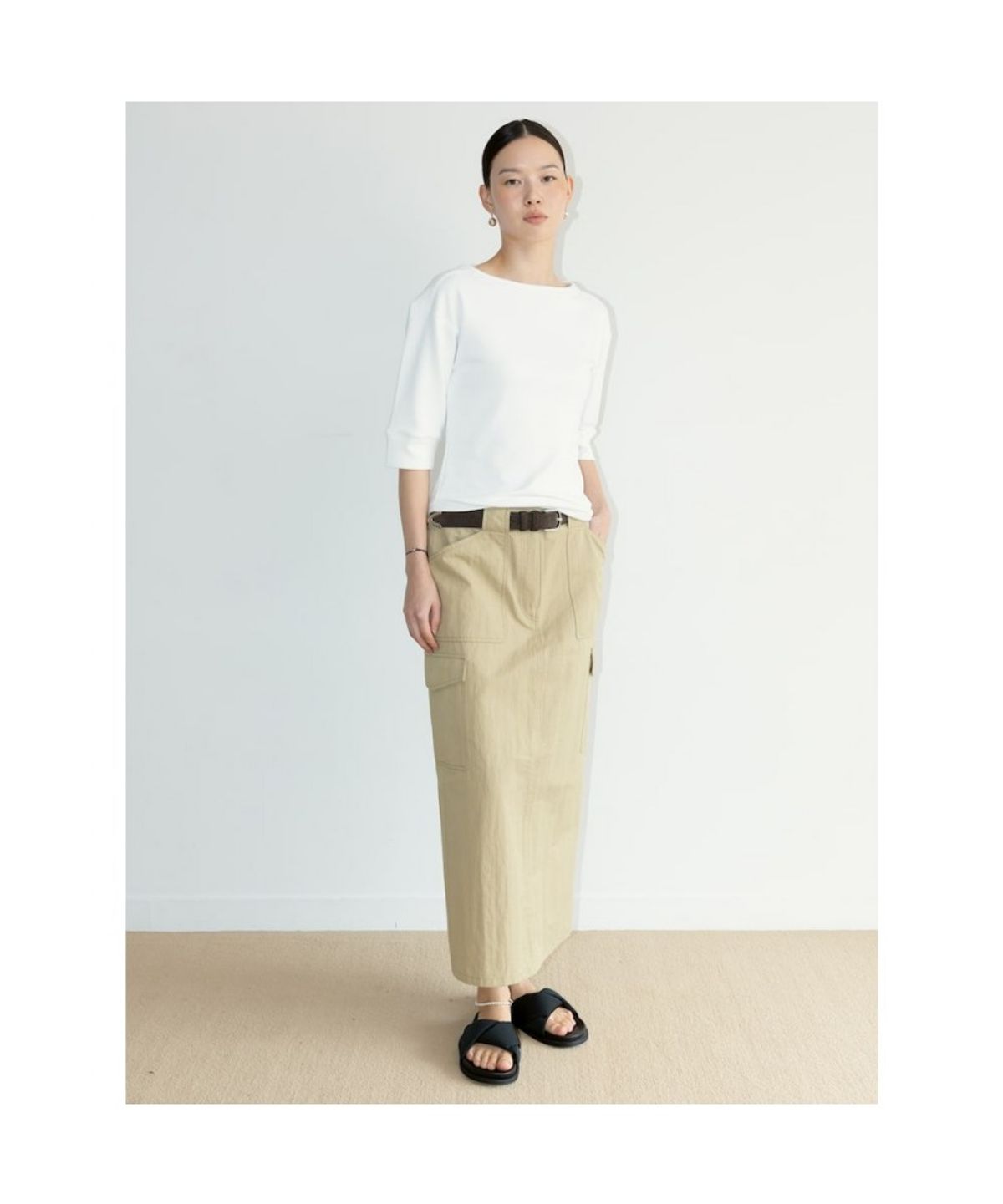 디애퍼처(THE APERTURE) Nelson BoatNeck Top  White (TA6741A021)