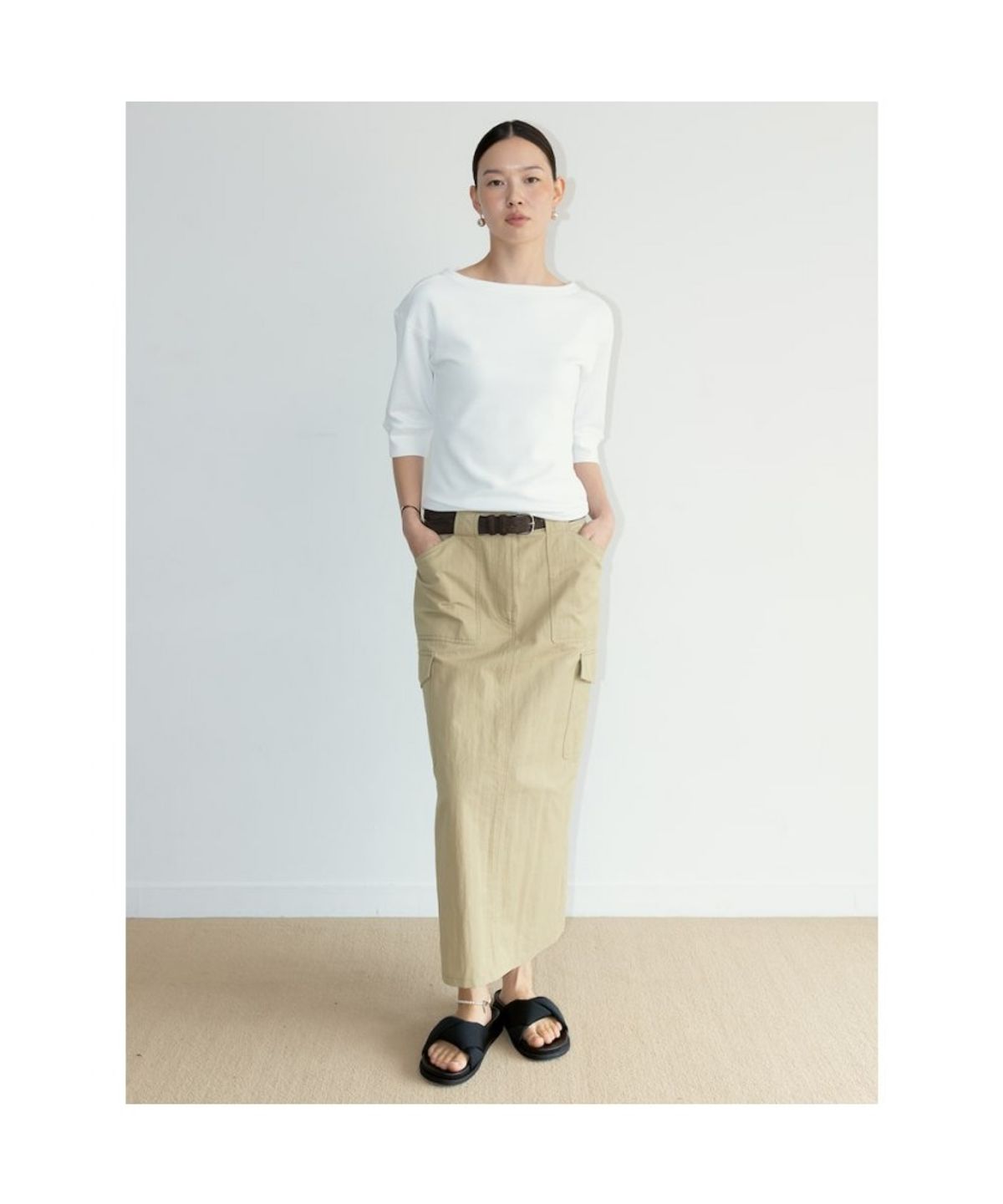 디애퍼처(THE APERTURE) Nelson BoatNeck Top  White (TA6741A021)