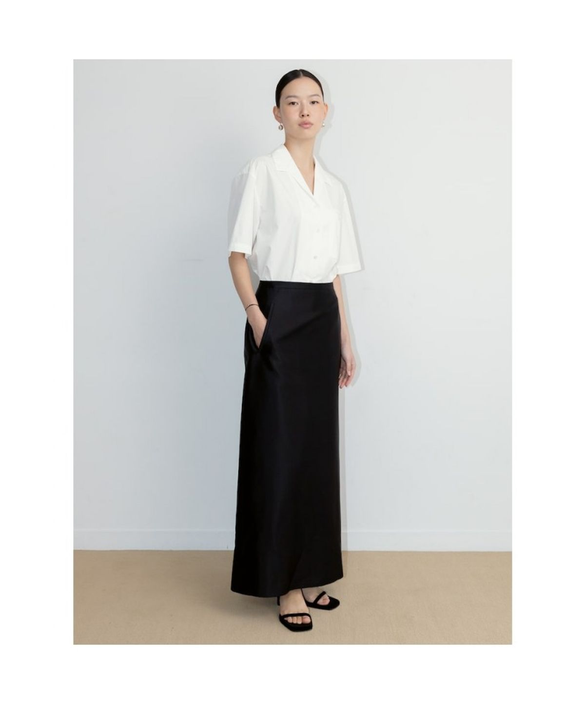 디애퍼처(THE APERTURE) Broderick HSleeve Shirt  White (TA6765A031)