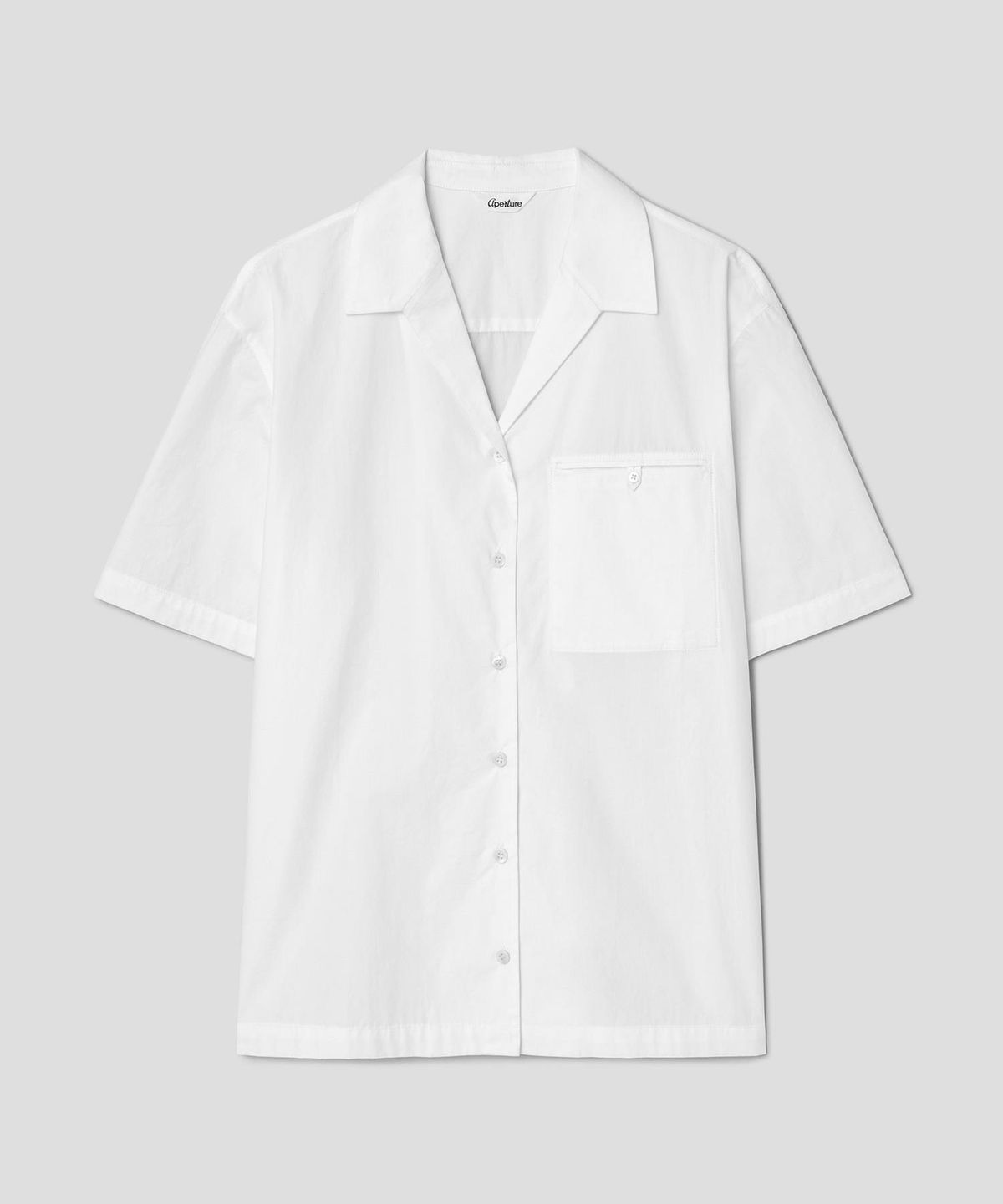 디애퍼처(THE APERTURE) Broderick HSleeve Shirt  White (TA6765A031)