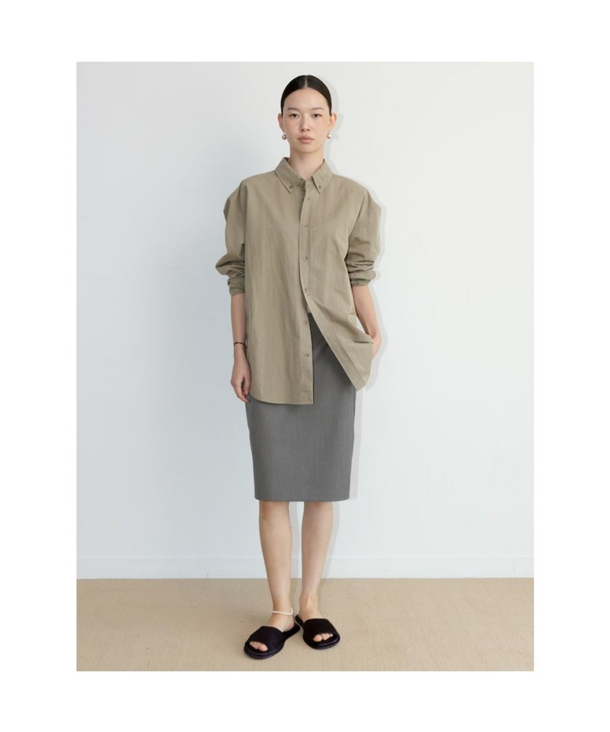 디애퍼처(THE APERTURE) Murphy Cotton Shirt  Beige (TA6764A03A)