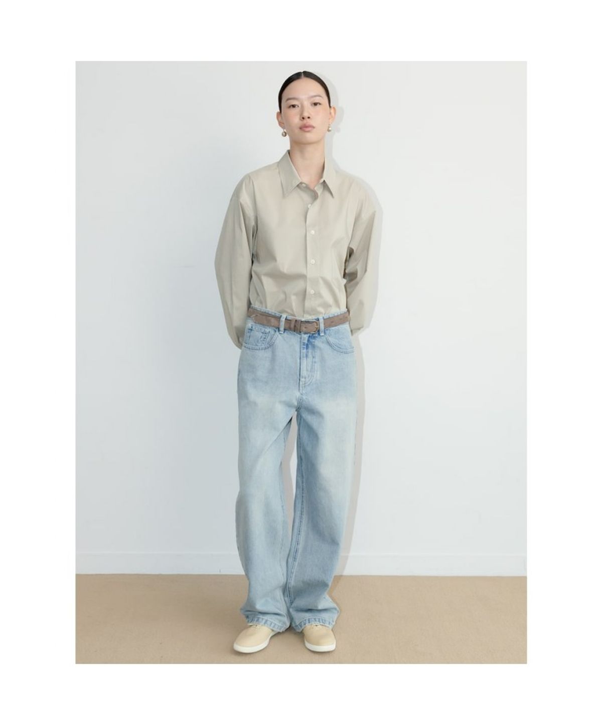 디애퍼처(THE APERTURE) [Unisex] Aperture Classic Shirt  Beige (TA6764U01A)