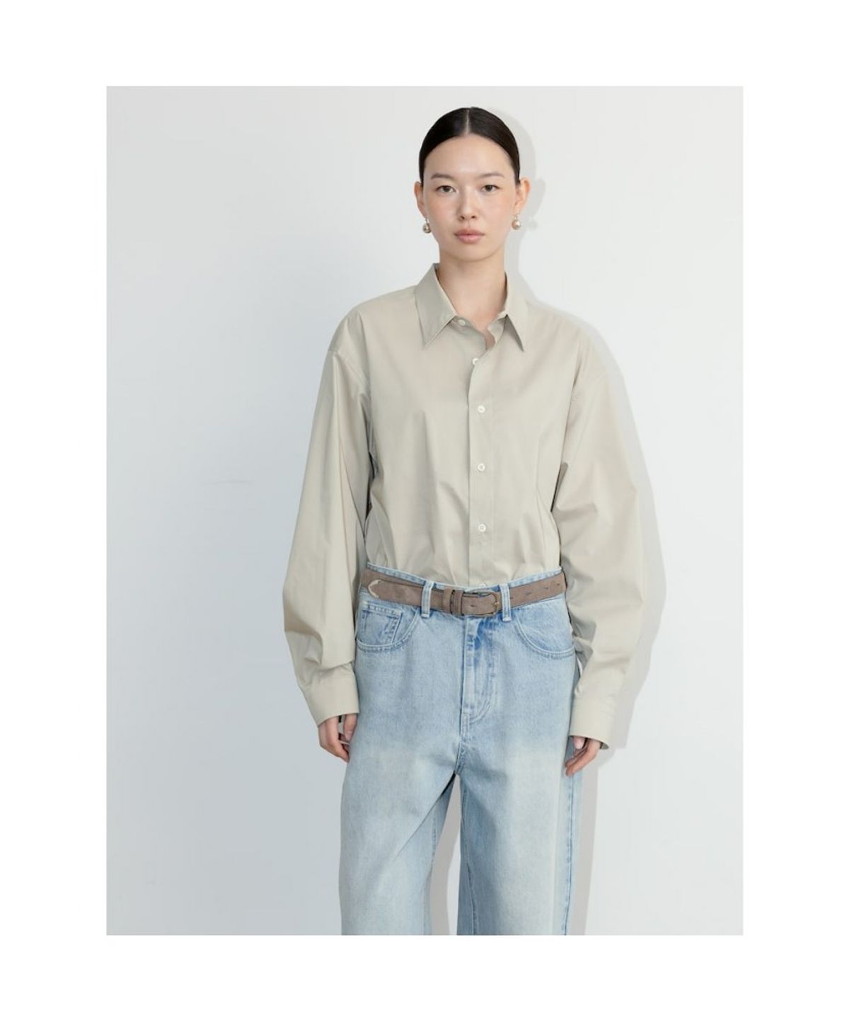 디애퍼처(THE APERTURE) [Unisex] Aperture Classic Shirt  Beige (TA6764U01A)