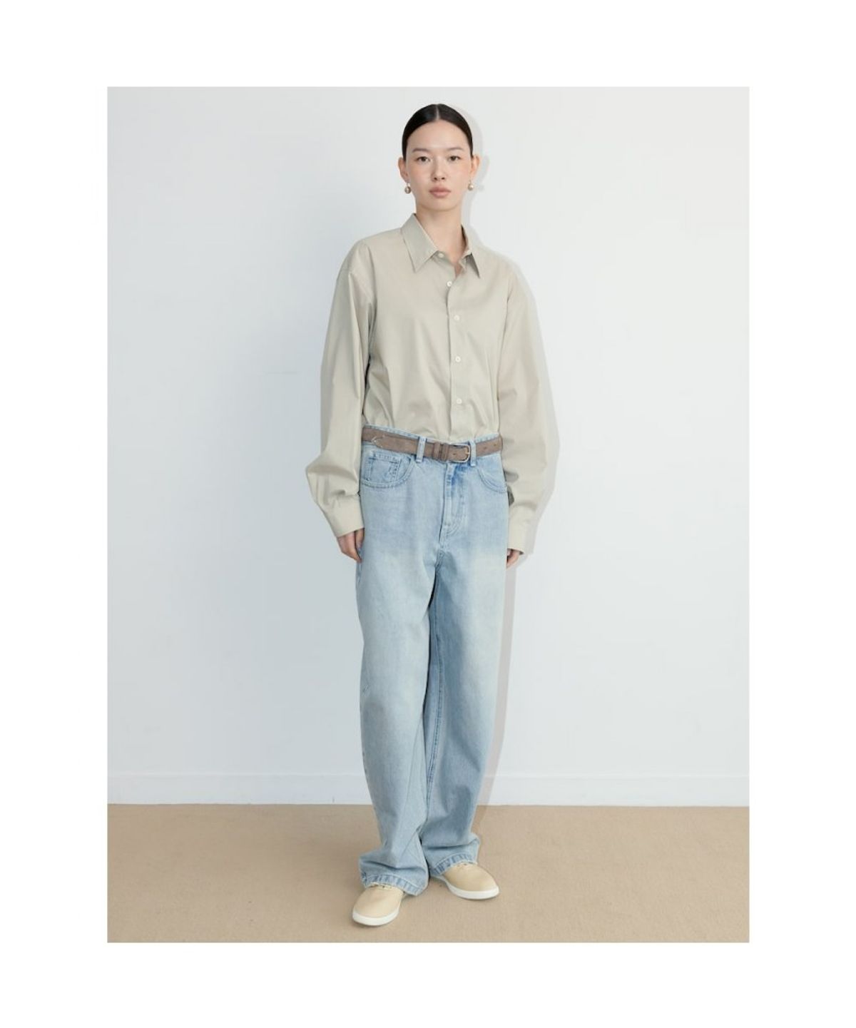 디애퍼처(THE APERTURE) [Unisex] Aperture Classic Shirt  Beige (TA6764U01A)