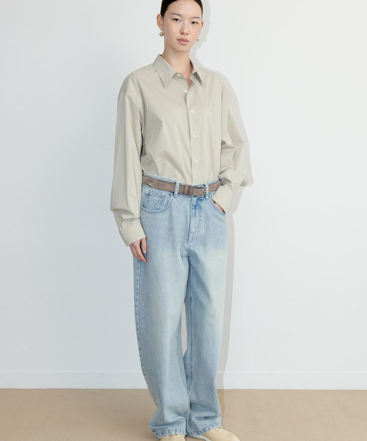 디애퍼처(THE APERTURE) [Unisex] Aperture Classic Shirt  Beige (TA6764U01A)