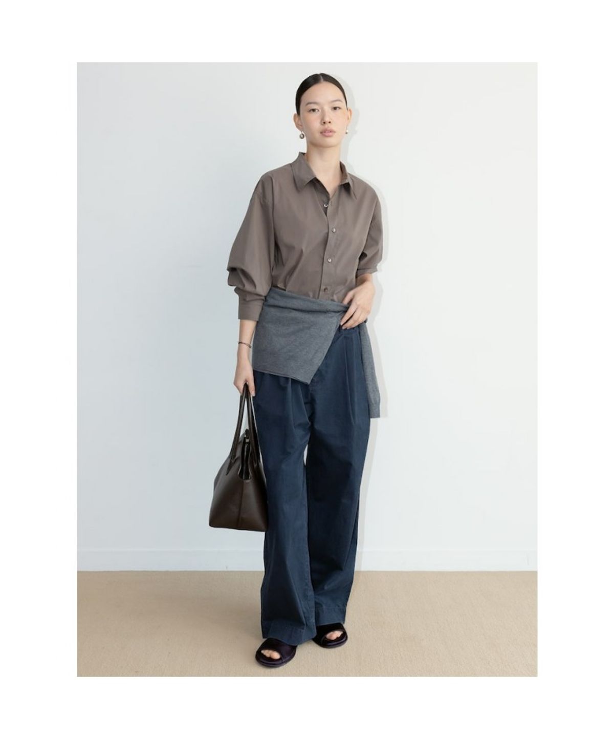 디애퍼처(THE APERTURE) [Unisex] Aperture Classic Shirt  Brown (TA6764U01D)