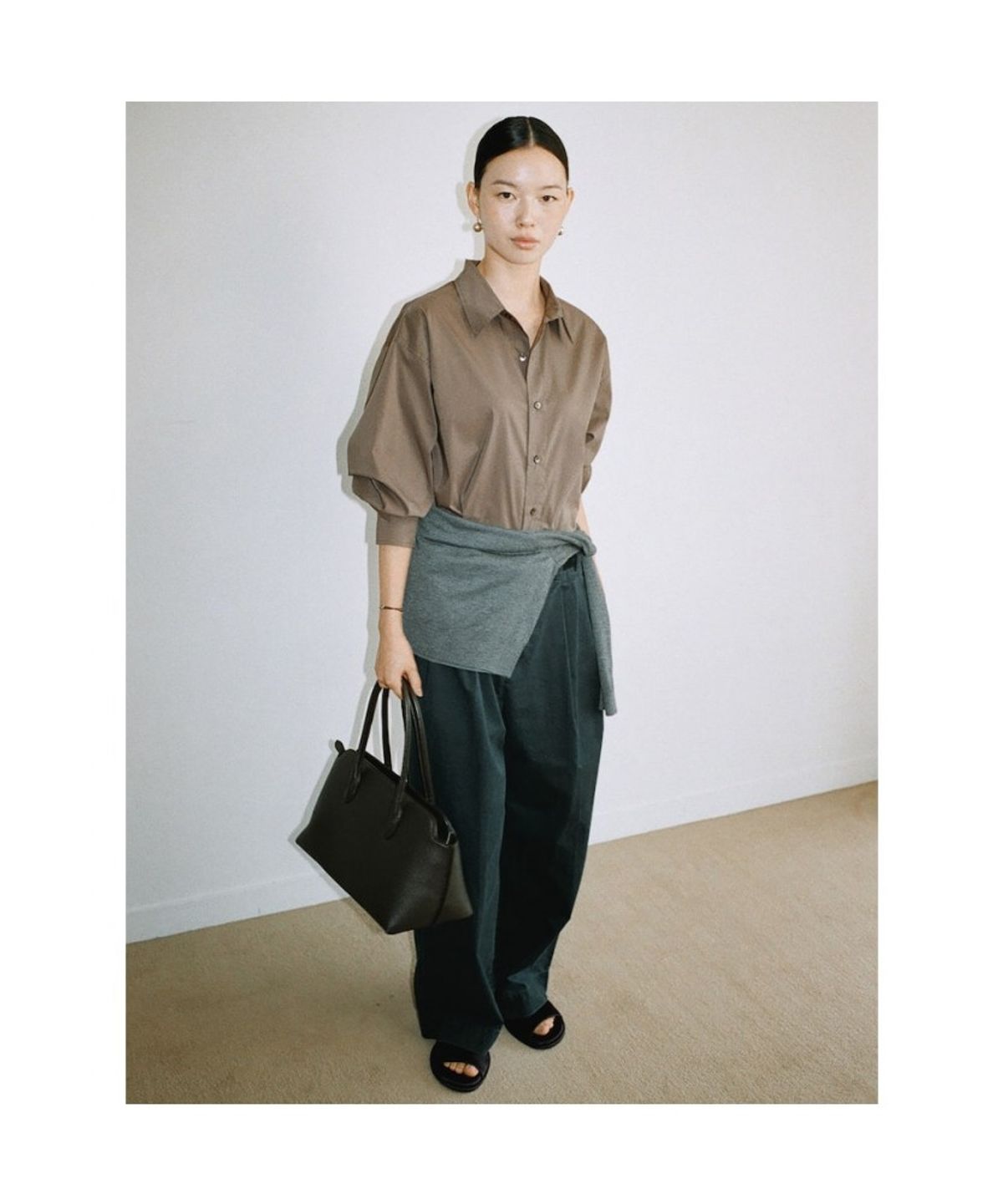 디애퍼처(THE APERTURE) [Unisex] Aperture Classic Shirt  Brown (TA6764U01D)