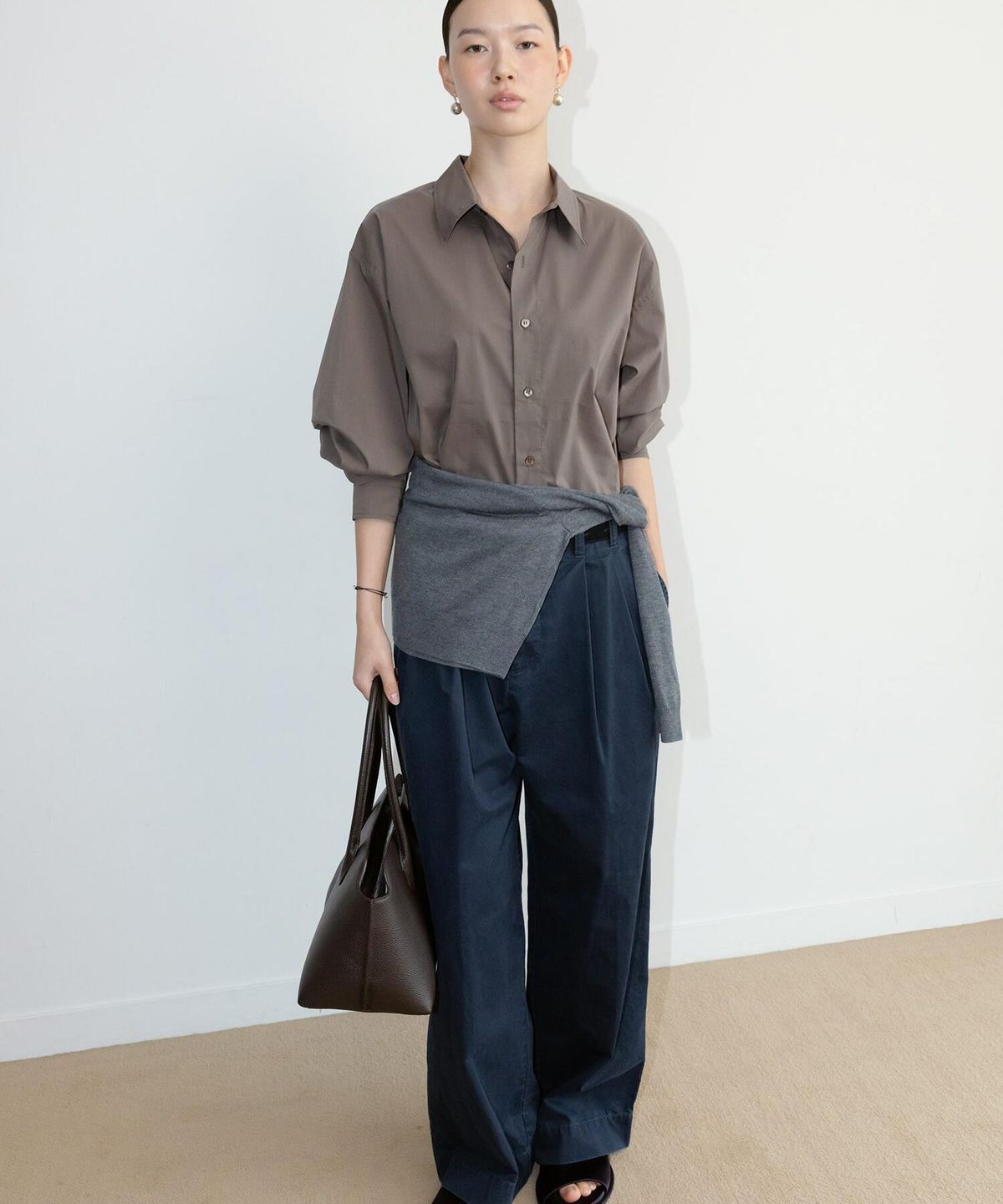 디애퍼처(THE APERTURE) [Unisex] Aperture Classic Shirt  Brown (TA6764U01D)