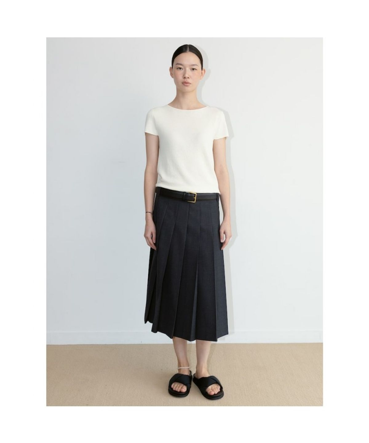 디애퍼처(THE APERTURE) Cambio Knit Top  Ivory (TA6751A040)