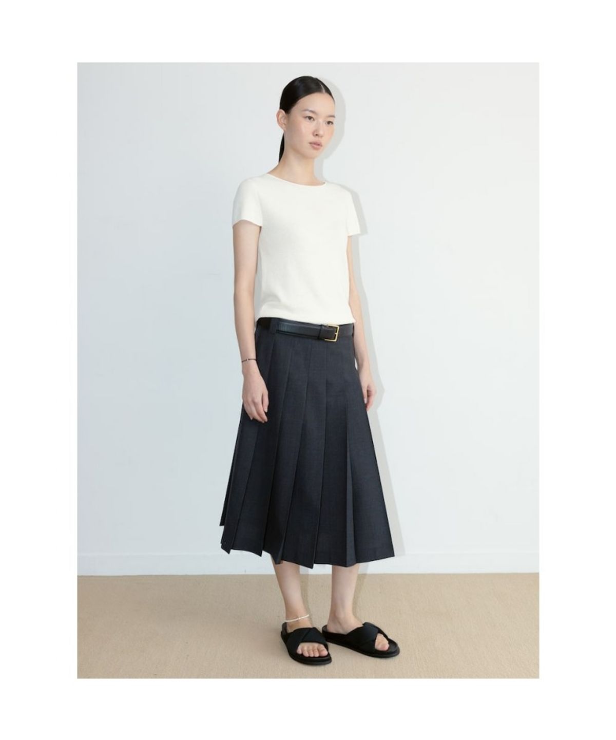 디애퍼처(THE APERTURE) Cambio Knit Top  Ivory (TA6751A040)