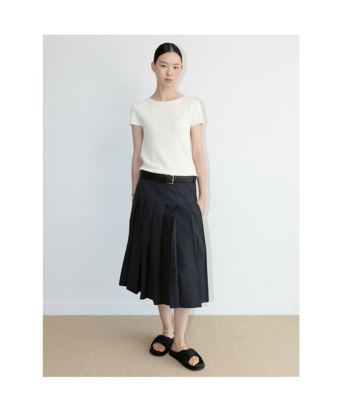 디애퍼처(THE APERTURE) Cambio Knit Top  Ivory (TA6751A040)