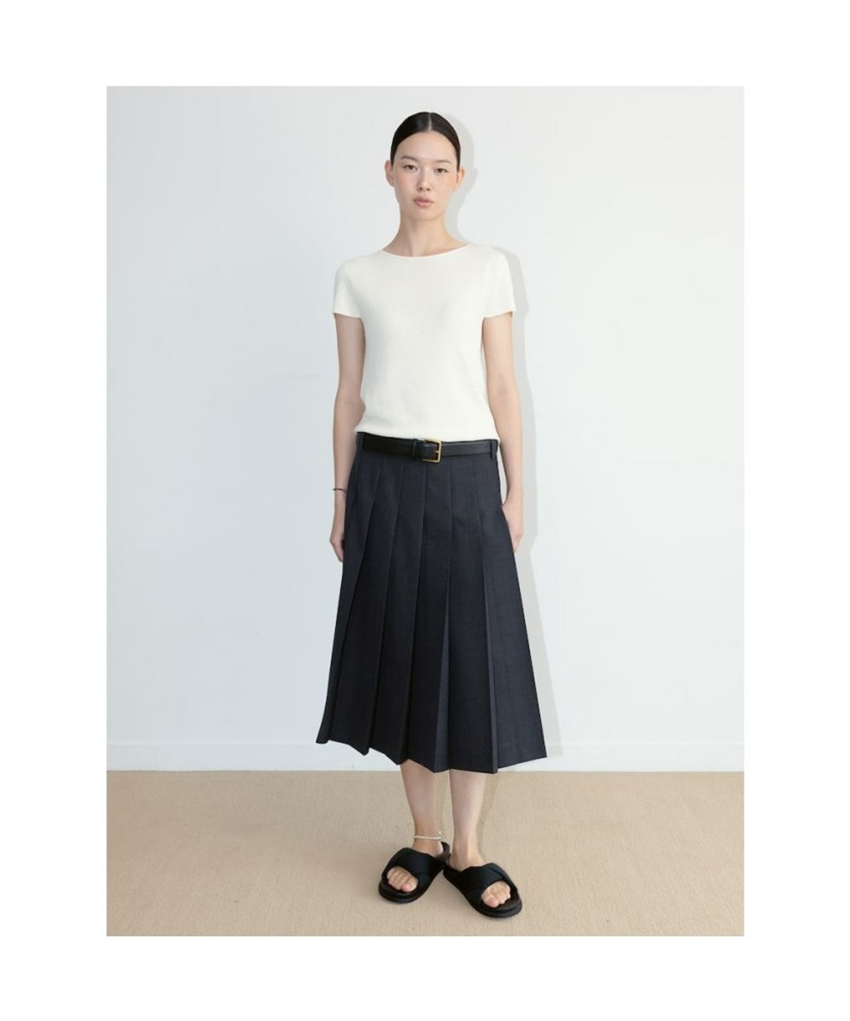 디애퍼처(THE APERTURE) Cambio Knit Top  Ivory (TA6751A040)
