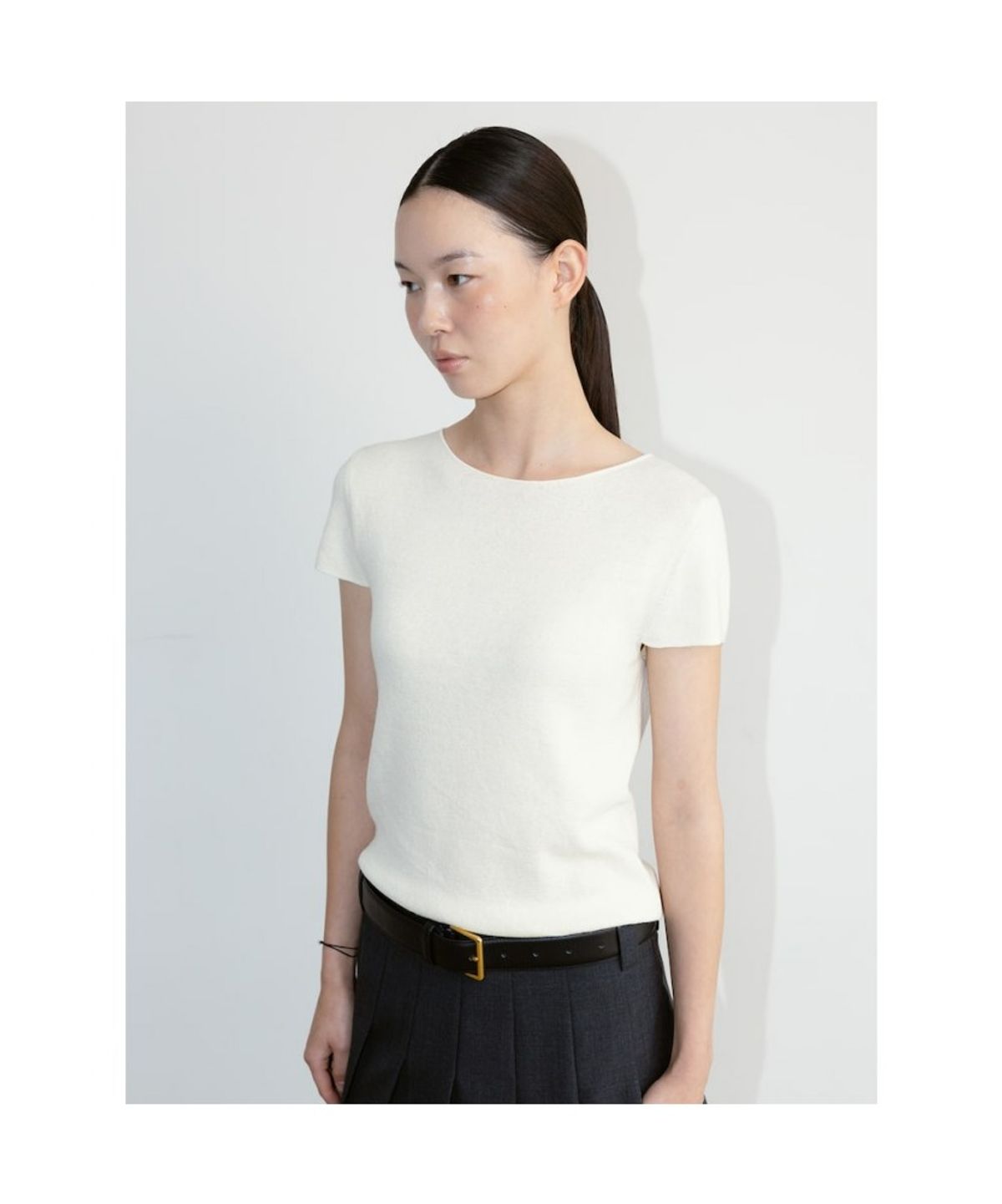 디애퍼처(THE APERTURE) Cambio Knit Top  Ivory (TA6751A040)