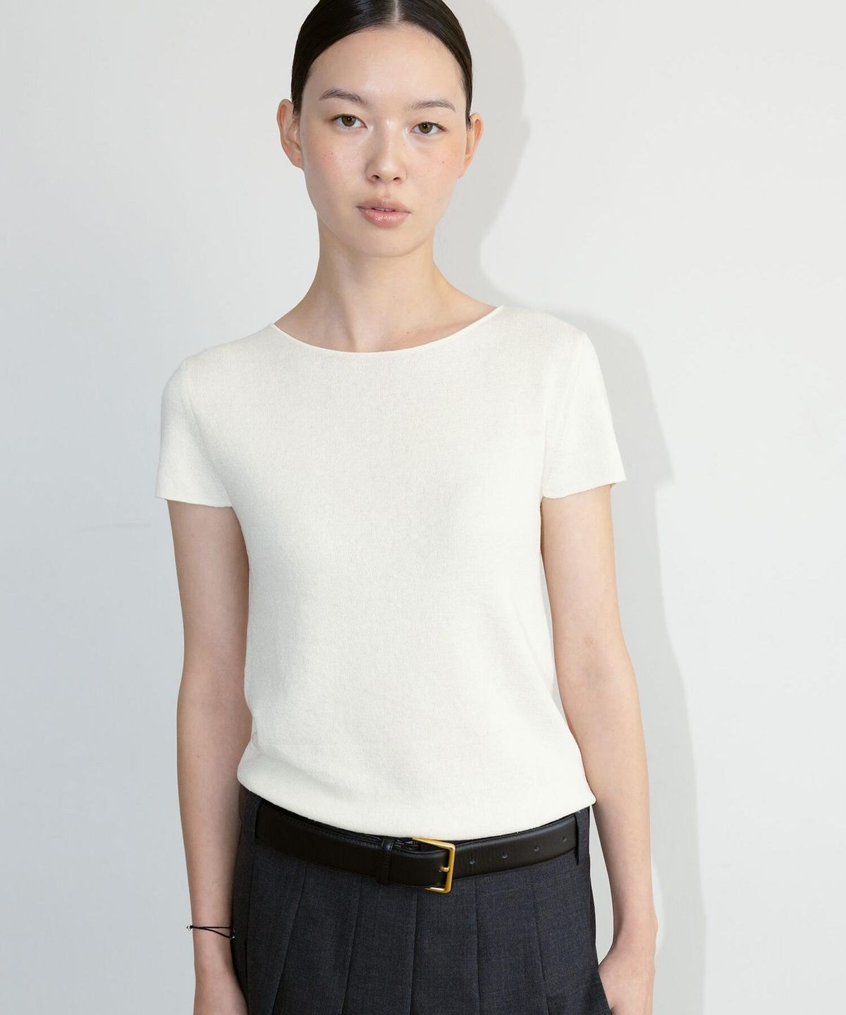 디애퍼처(THE APERTURE) Cambio Knit Top  Ivory (TA6751A040)